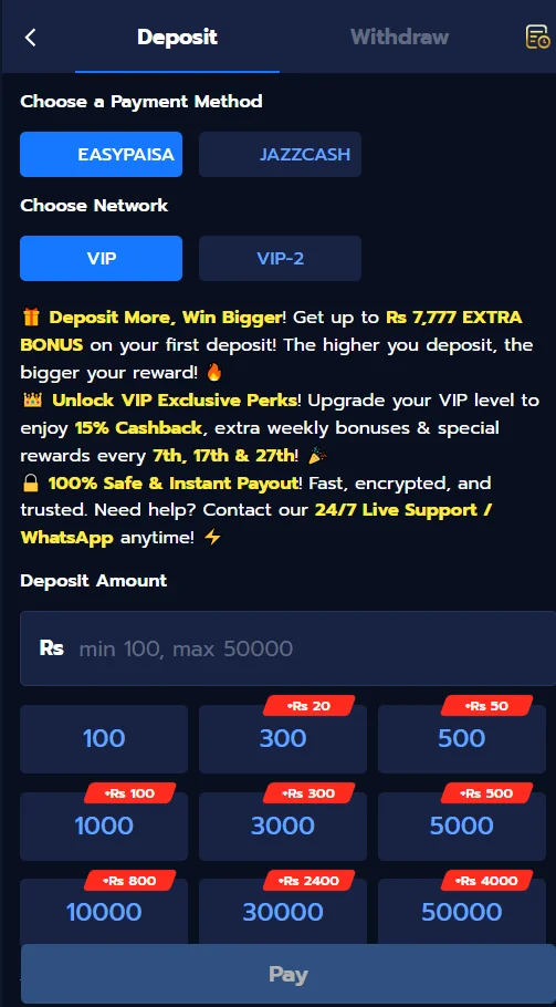 888ace game deposit