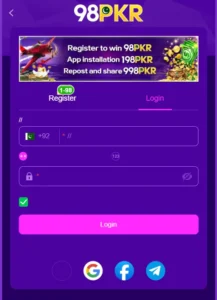 98PKR Game Download (New Earning & Bonus Game in Pakistan) Android 6