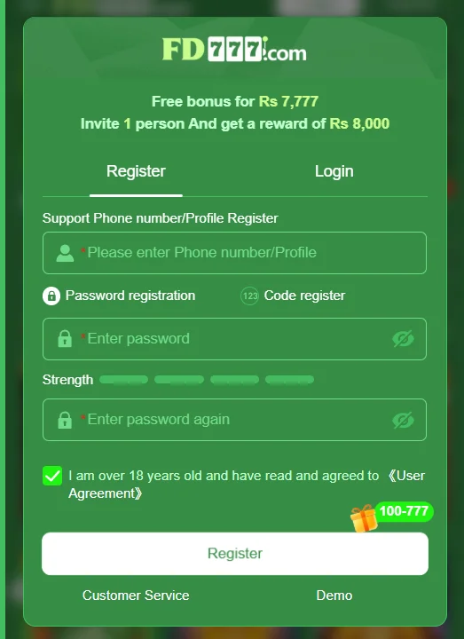 fd777 game register