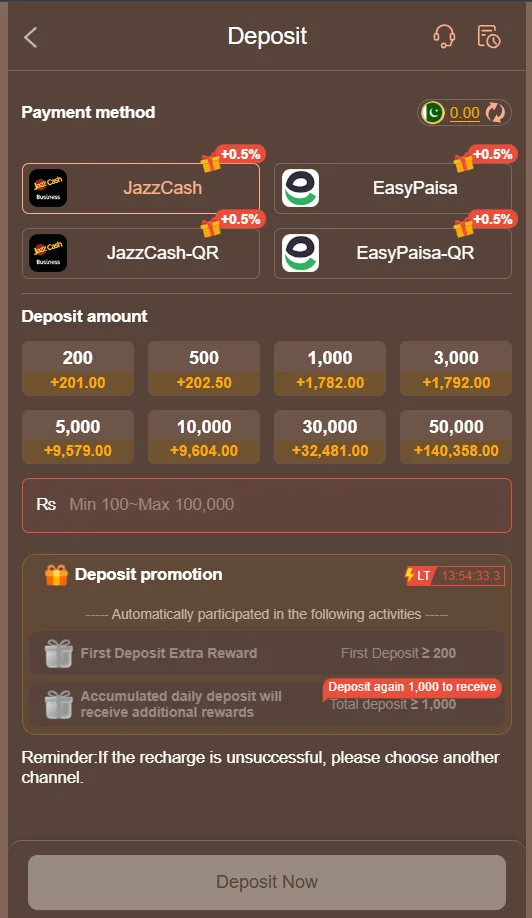 hc777 apk deposit
