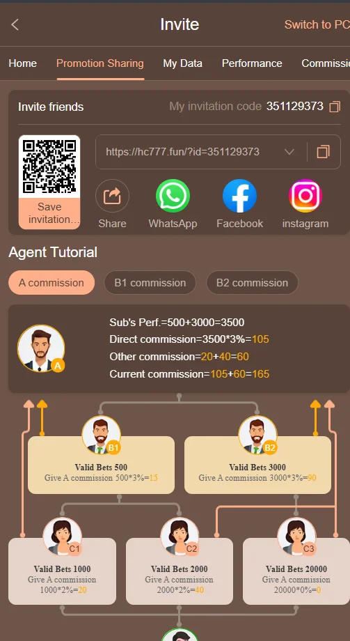 hc777 game invite and earn