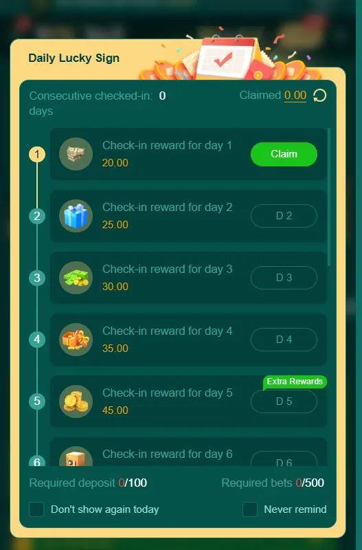 pk345 daily lucky sign in
