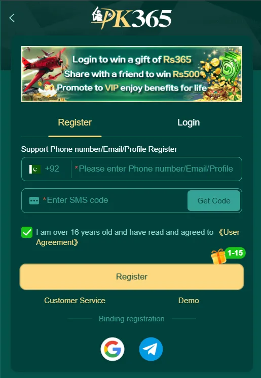 pk365 game app register