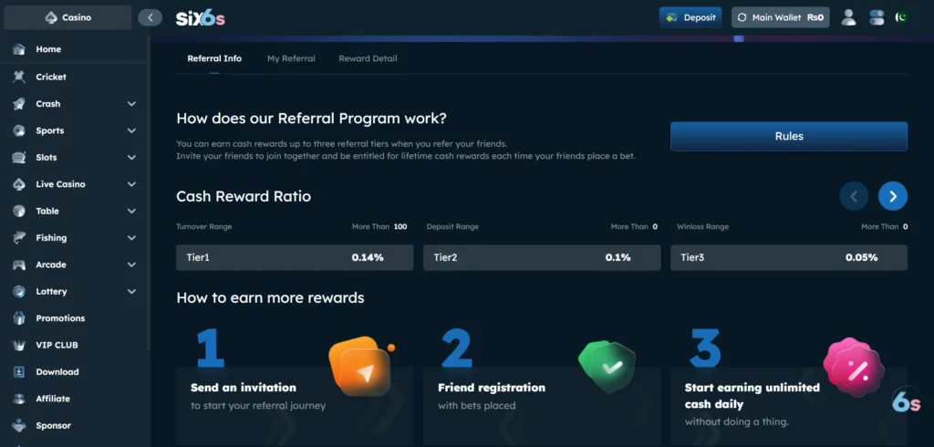 six6s refer and earn
