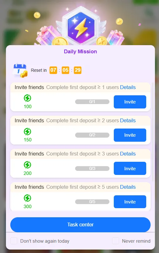 xk777 game apk daily missions