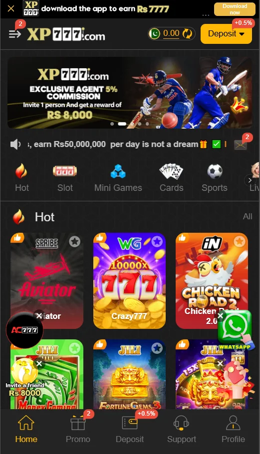 xp777 game home page
